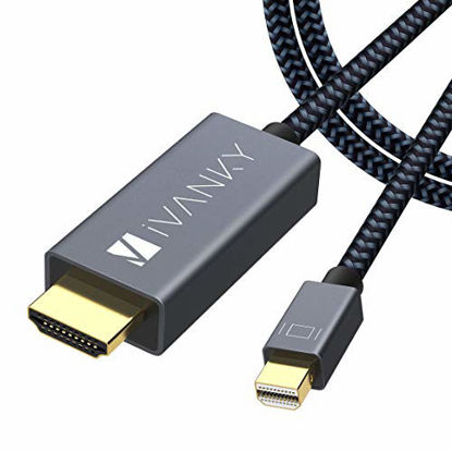 Picture of Mini Displayport to HDMI Cable iVANKY 10ft [Nylon Braided, Aluminum Shell] Thunderbolt to HDMI Cable for MacBook Air/Pro, Surface Pro/Dock, Monitor, Projector, More - Space Grey