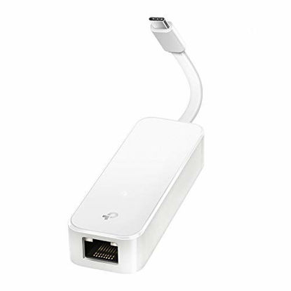 Picture of TP-Link USB C to Ethernet Adapter(UE300C), RJ45 to USB C Type-C Gigabit Ethernet LAN Network Adapter, Compatible with MacBook Pro 2017-2020, MacBook Air, Surface, Dell XPS and More
