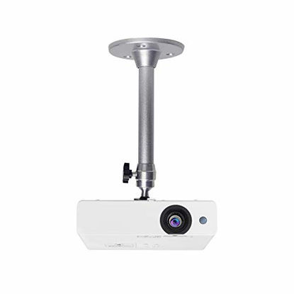 Picture of Mini Ceiling Projector Mount - for Projectors CCTV DVR Cameras - Drsn Angle Adjustable Projection - Length 175mm/6.88in Silver