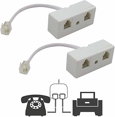 GetUSCart- Two Way Telephone Splitters, Uvital Male to 2 Female ...