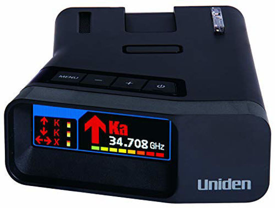 Picture of Uniden R7 EXTREME LONG RANGE Laser/Radar Detector, Built-in GPS w/ Real-Time Alerts, Dual-Antennas Front & Rear w/Directional Arrows, Voice Alerts, Red Light Camera and Speed Camera Alerts