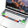 Picture of MOSISO Silicone Keyboard Cover Compatible with MacBook Pro with Touch Bar 13 and 15 inch 2019 2018 2017 2016 (Model: A2159, A1989, A1990, A1706, A1707) with Touch ID, Mac OS X Shortcut, Gray