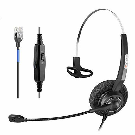 GetUSCart Arama Phones Headset RJ9 with Pro Noise Canceling Mic