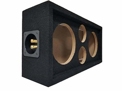 Picture of Speaker Pod Enclosure Box Carpeted MDF fits 6" Midrange/Speakers and 1" Tweeters
