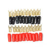 Picture of Wakauto 10 Pairs Copper Gold Plated 8 Gauge Strip Spade Terminal Spade Fork Adapters Connectors Plugs Crimp Barrier Spades for Speaker Wire Cable Terminal Plug