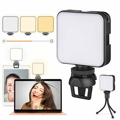Picture of Video Conference Lighting Kit, Laptop Webcam Lighting with Clip, LED Camera Light for Photography, Zoom Meeting, Remote Working, Streaming and Self Broadcasting, Vlogging(Dimmable & Rechargeable)