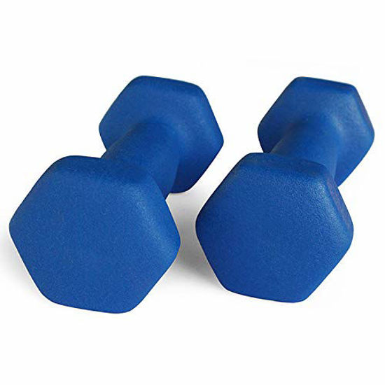 Picture of Portzon Set of 2 Neoprene Dumbbell Hand Weights, Anti-Slip, Anti-roll