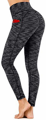 Picture of Ewedoos Women's Yoga Pants with Pockets - Leggings with Pockets, High Waist Tummy Control Non See-Through Workout Pants (US320 Charcoal, Large)
