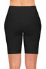 Picture of ALWAYS Women's 8" Bike Shorts with Pockets - High Waist Compression Running Workout Athletic Yoga Pants Black S