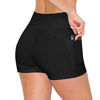 Picture of ALWAYS Women's 3" Bike Shorts with Pockets - High Waist Compression Running Workout Athletic Yoga Pants Black L