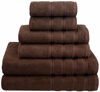 Picture of American Soft Linen 6-Piece 100% Turkish Genuine Cotton Premium & Luxury Towel Set for Bathroom & Kitchen, 2 Bath Towels, 2 Hand Towels & 2 Washcloths [Worth $72.95] - Chocolate Brown