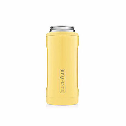 Picture of BrüMate Hopsulator Slim Double-Walled Stainless Steel Insulated Can Cooler for 12 Oz Slim Cans (Daisy)