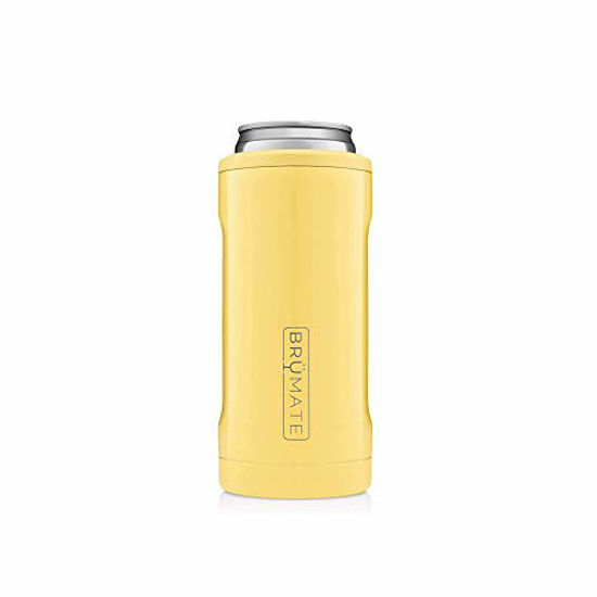 Picture of BrüMate Hopsulator Slim Double-Walled Stainless Steel Insulated Can Cooler for 12 Oz Slim Cans (Daisy)