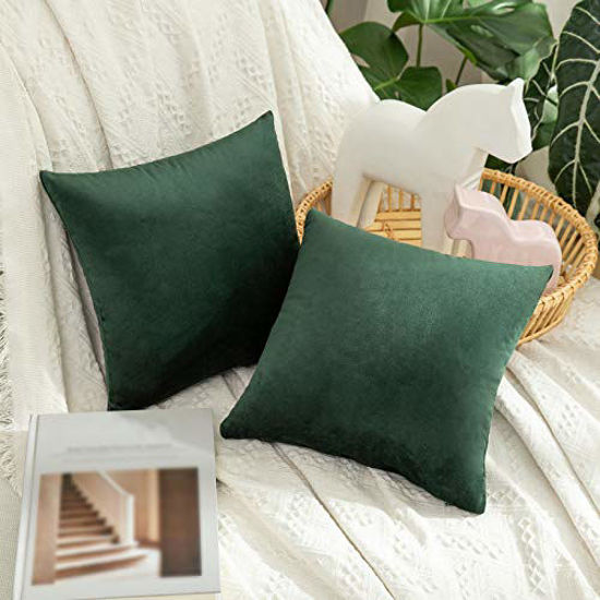 GetUSCart MIULEE Pack of 2 Velvet Pillow Covers Decorative Square