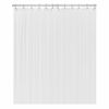 Picture of LiBa Fabric Bathroom Shower Curtain, 72" W x 84" H White Heavy Duty Waterproof Shower Curtain Antimicrobial Mildew Resistant