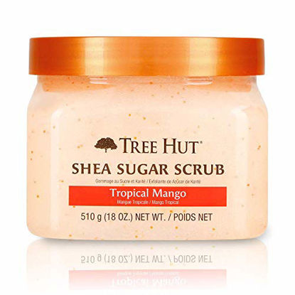 Picture of Tree Hut Shea Sugar Scrub Tropical Mango, 18oz, Ultra Hydrating and Exfoliating Scrub for Nourishing Essential Body Care