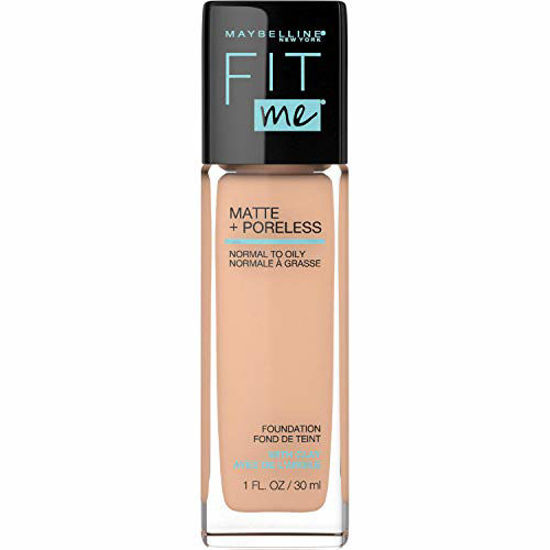 Picture of Maybelline Fit Me Matte + Poreless Liquid Foundation Makeup, Buff Beige, 1 fl. oz. Oil-Free Foundation