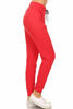 Picture of Leggings Depot JGA128-RED-S Solid Jogger Track Pants w/Pockets, Small