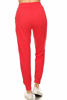 Picture of Leggings Depot JGA128-RED-S Solid Jogger Track Pants w/Pockets, Small