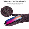 Picture of TRENDOUX Winter Gloves for Women, Knit Touch Screen Glove Texting Smartphone Driving - Anti-Slip - Elastic Cuff - Thermal Soft Wool Lining - Hands Warm in Cold Weather - Rose - L