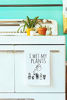 Picture of Funny Kitchen Towel, I Wet My Plants, Flour Sack Dish Towel, Sweet Housewarming Gift, White