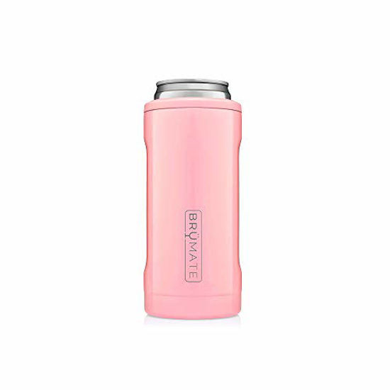 Picture of BrüMate Hopsulator Slim Double-Walled Stainless Steel Insulated Can Cooler for 12 Oz Slim Cans (Blush)