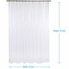 Picture of AmazerBath Plastic Shower Curtain, 72 x 72 Inches EVA 8G Thick Bathroom Plastic Shower Curtains with Heavy Duty Clear Stones and 12 Grommet Holes-Crystal Clear