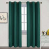 Picture of NICETOWN Thermal Insulated Solid Grommet Blackout Curtains/Drape for Living Room (Hunter Green, 1 Pair, 42 by 84-Inch)