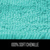 Picture of Gorilla Grip Original Luxury Chenille Bathroom Rug Mat, 70x24, Extra Soft and Absorbent Shaggy Rugs, Machine Wash and Dry, Perfect Plush Carpet Mats for Tub, Shower, and Bath Room, Turquoise