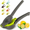 Picture of Top Rated Zulay Premium Quality Metal Lemon Lime Squeezer - Manual Citrus Press Juicer (Gray and Lime Punch)