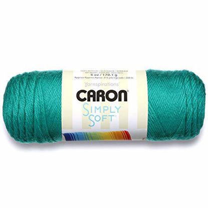 Picture of Caron Simply Soft Party Solids Yarn, Gauge 4 Medium Worsted, - 6 oz - Cool Green