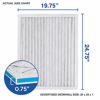 Picture of Aerostar - P25S.012025-6 Home Max 20x25x1 MERV 13 Pleated Air Filter, Made in the USA, Captures Virus Particles, 6-Pack