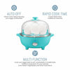 Picture of Elite Cuisine EGC-007T Easy Electric Egg Poacher, Omelet & Soft, Medium, Hard-Boiled Egg Cooker with Auto-Shut off and Buzzer, 7 Egg Capacity, Teal