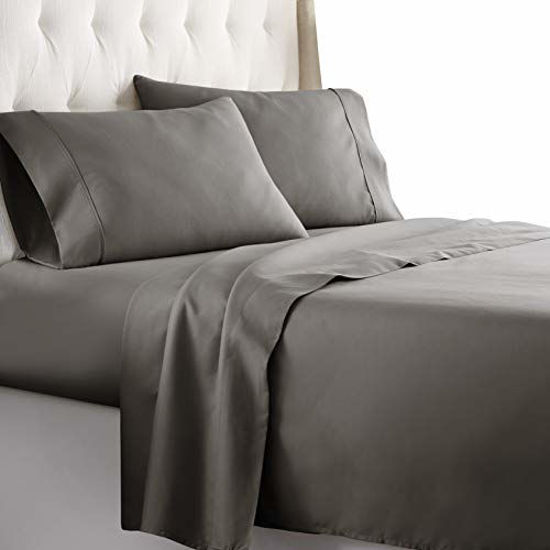 Picture of Hotel Luxury Bed Sheets Set 1800 Series Platinum Collection Softest Bedding, Deep Pocket,Wrinkle & Fade Resistant (Twin, Gray)