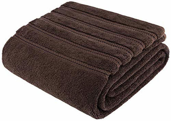 Picture of American Soft Linen Turkish Cotton Large, Jumbo Bath Towel 35x70 Premium & Luxury Towels for Bathroom, Maximum Softness & Absorbent Bath Sheet [Worth $34.95] - Chocolate Brown
