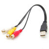 Picture of USB Male to 3 Rca RGB Female Video AV A/V Converter Cable HDTV TV Television