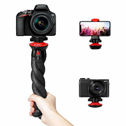 Picture of Camera Tripod, Fotopro Flexible Tripod, Tripods for Phone with Smartphone Mount for iPhone Xs, Samsung, Tripod for Camera, Mirrorless DSLR Sony Nikon Canon