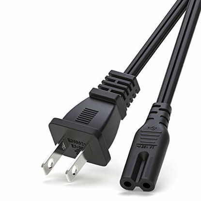 Picture of [UL Listed] 6Ft AC Power Cord for PS5 PS4 PS3 Playstation 4 Slim,Xbox One S/X,TV Replacement Power Cable for Samsung LG TCL Roku Toshiba LED LCD TV,HP Canon Epson Printer