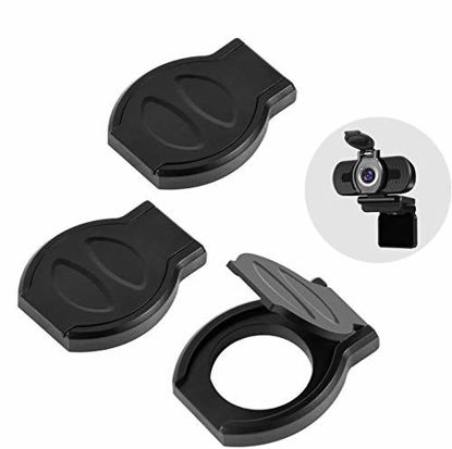 Picture of Webcam Cover, 3 Pack Webcam Privacy Shutter Protects Lens Cap Hood Cover with Strong Adhesive, Protecting Privacy and Security for Logitech HD Pro Webcam C920 and C930e and C922X