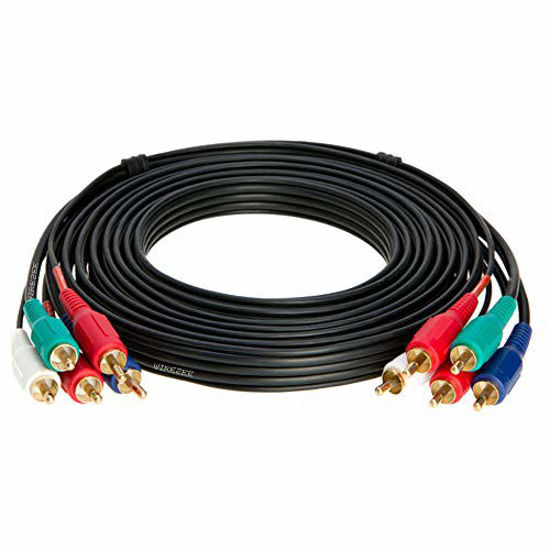 Picture of 5RCA Male Component Video/Audio Cable, Gold Plated 3ft, 6ft, 12ft, 25ft, 50ft (12FT)