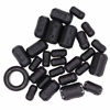 Picture of Taigoehua 27 Pieces RFI EMI Noise Suppressor Cable Clip for 3mm/ 5mm/ 7mm/ 9mm/ 13mm Diameter Cable with 40X24X16mm Ferrite Ring Toroid core Iron (Black)