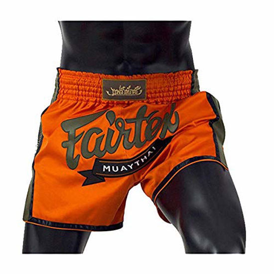 Picture of Fairtex New Muay Thai Boxing Shorts Slim Cut - Red, Orange, Blue, Yellow, S, M, L, XL