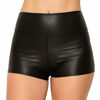 Picture of ALWAYS Women's Faux Leather Shorts - High Waist Active Stretch Yoga Short Pants Black XL