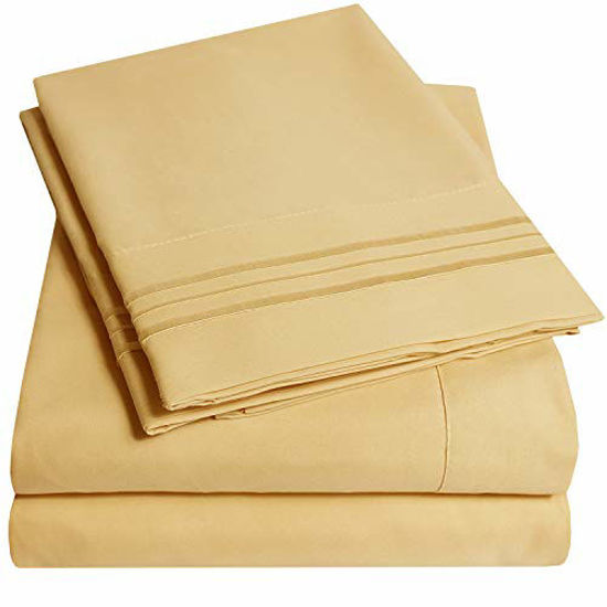 Picture of 1500 Supreme Collection Extra Soft Full Sheets Set, Camel - Luxury Bed Sheets Set with Deep Pocket Wrinkle Free Hypoallergenic Bedding, Over 40 Colors, Full Size, Camel