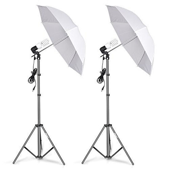 Picture of Emart Photography Umbrella Lighting Kit, 400W 5500K Photo Portrait Continuous Reflector Lights for Camera Video Studio Shooting Daylight