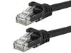 Picture of Monoprice Flexboot Cat6 Ethernet Patch Cable - Network Internet Cord - RJ45, Stranded, 550Mhz, UTP, Pure Bare Copper Wire, 24AWG, 5ft, Black