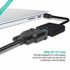 Picture of Mini DisplayPort to VGA, Benfei Mini DP Display Port to VGA (Thunderbolt Compatible) Male to Female Adapter Compatible for ThinkPad SurfacePro PC