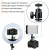 Picture of Hot Shoe Mount Adapter 1/4" Mini Ball Head Ring Light Adapter for Cameras, Camcorders, Smartphone, Gopro, LED Video Light, Microphone, Video Monitor, Tripod, Monopod-Black