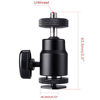 Picture of Hot Shoe Mount Adapter 1/4" Mini Ball Head Ring Light Adapter for Cameras, Camcorders, Smartphone, Gopro, LED Video Light, Microphone, Video Monitor, Tripod, Monopod-Black