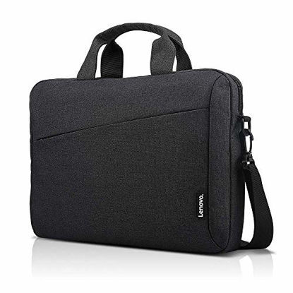 Picture of Lenovo Laptop Shoulder Bag T210, 15.6-Inch Laptop or Tablet, Sleek, Durable and Water-Repellent Fabric, Lightweight Toploader, Business Casual or School, GX40Q17229, Black